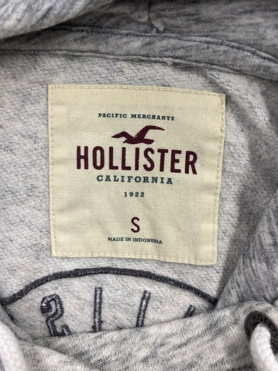 HOLLISTER Φούτερ Hoodie Casual Logo Γκρι Γυναικείο S