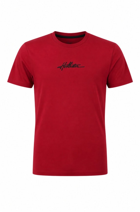 HOLLISTER T SHIRT MINIMAL RED UOMO PRE OWNED M