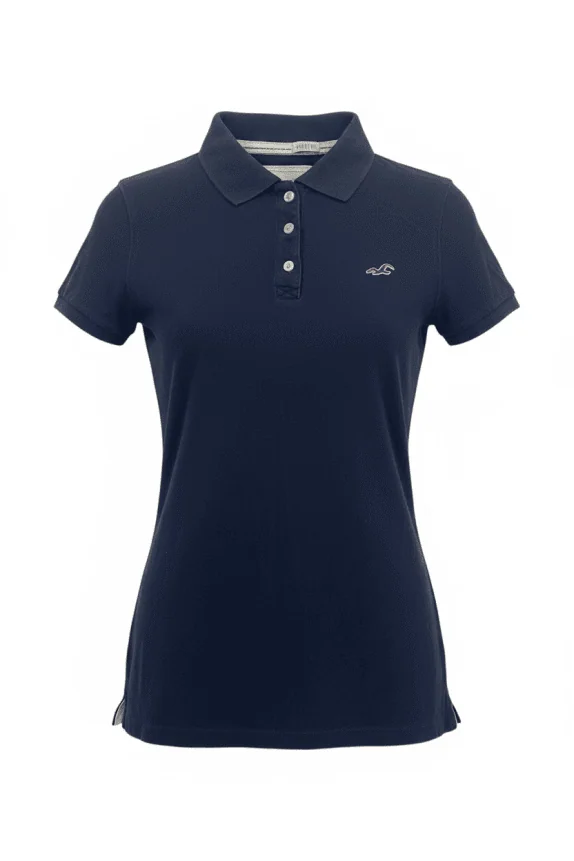 Hollister Polo Classic Stretch Logo Navy da donna L