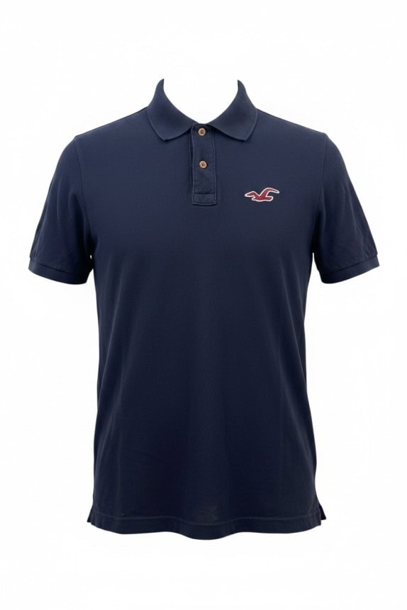 HOLLISTER POLO SHIRT MINIMAL NAVY ΑΝΤΡΙΚΟ PRE OWNED S