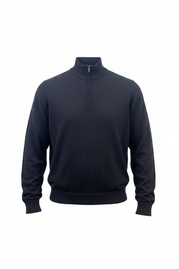 HOLLISTER MAGLIONE MEZZA ZIP MINIMAL NERO UOMO PRE OWNED XXL