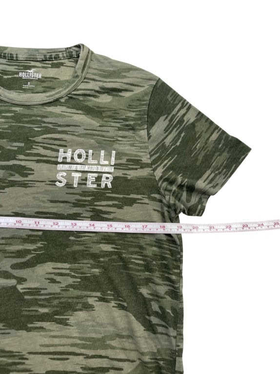 HOLLISTER T SHIRT CAMO OLIVE MENS PRE OWNED S