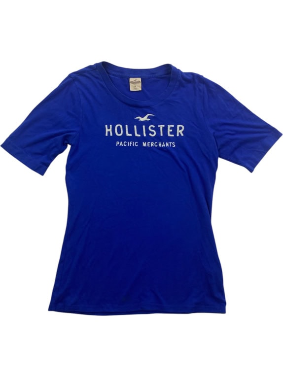 Hollister T-Shirt Casual Logo Μπλε Γυναικείο M