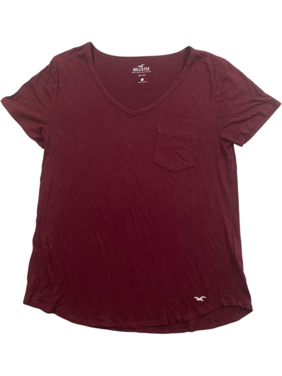 Hollister T-Shirt Easy Tee Basic Μπορντό Γυναικείο S