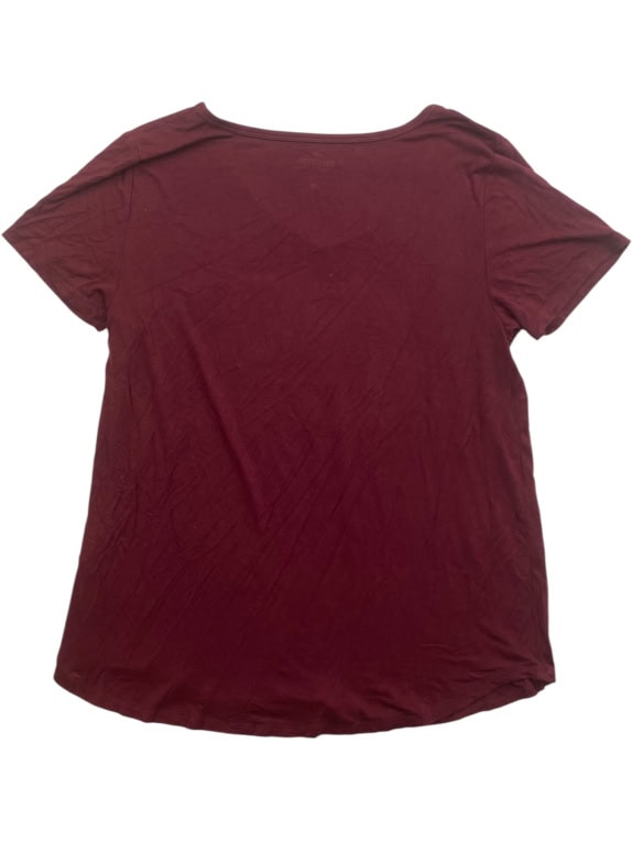 Hollister T-Shirt Easy Tee Basic Μπορντό Γυναικείο S