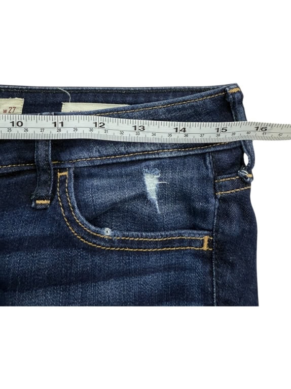 HOLLISTER Jeans DISTRESSED a vita bassa super skinny blu da donna S