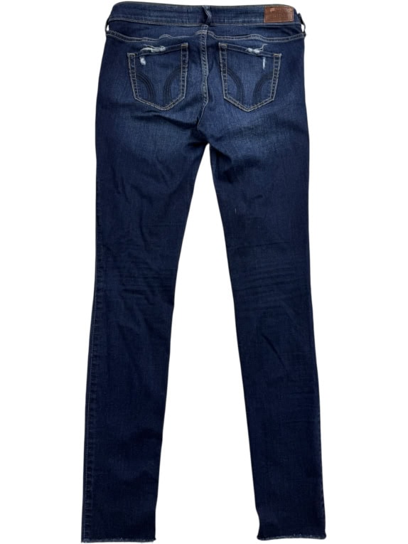 HOLLISTER Jeans DISTRESSED a vita bassa super skinny blu da donna S