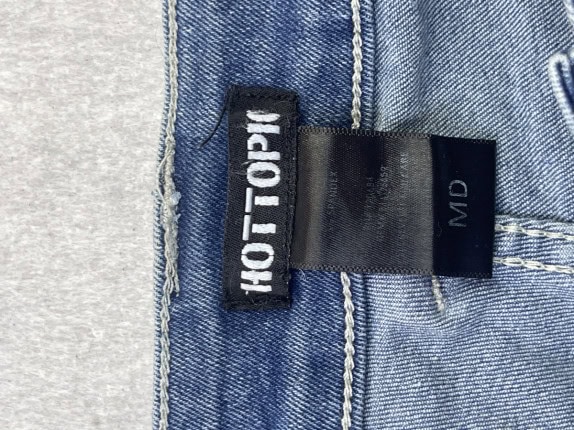 HOT TO HELL CARGO DENIM SHORTS WASHED BLUE MEN PRE OWNED M