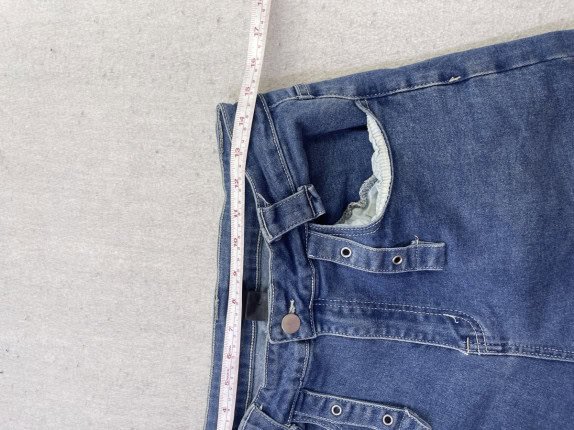 HOT TO HELL CARGO DENIM SHORTS WASHED BLUE MEN PRE OWNED M