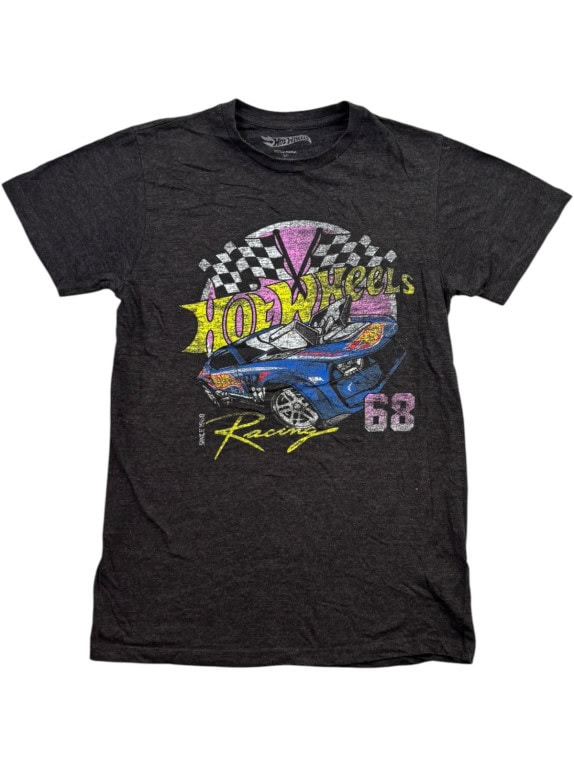 HOT WHEELS GRAPHIC T SHIRT RACING CHARCOAL ΑΝΤΡΙΚΟ PRE OWNED S