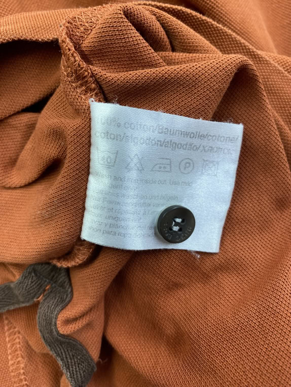 HUGO BOSS polo a maniche lunghe in cotone Pima con logo burnt orange da uomo XL