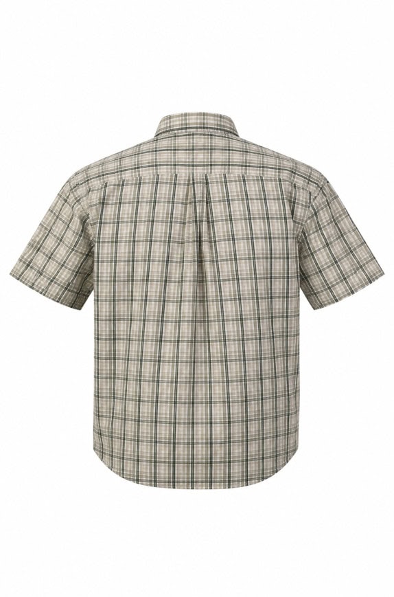 STUSSY ΠΟΥΚΑΜΙΣΟ CHECK ΠΛΑΝΕΛ ΟΛΙΒΕ UNISEX PRE OWNED L