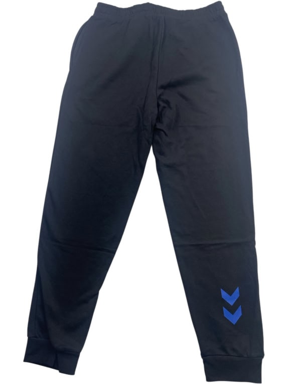 Hummel Pantaloni della tuta neri con logo e chevron da uomo L