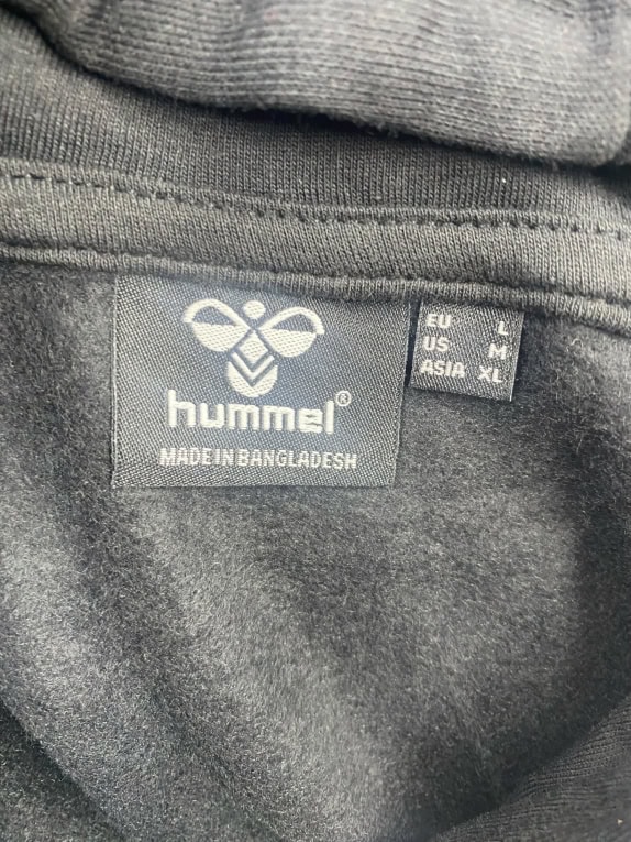 HUMMEL felpa con cappuccio (hoodie) Classic Sport con logo nera da uomo Large