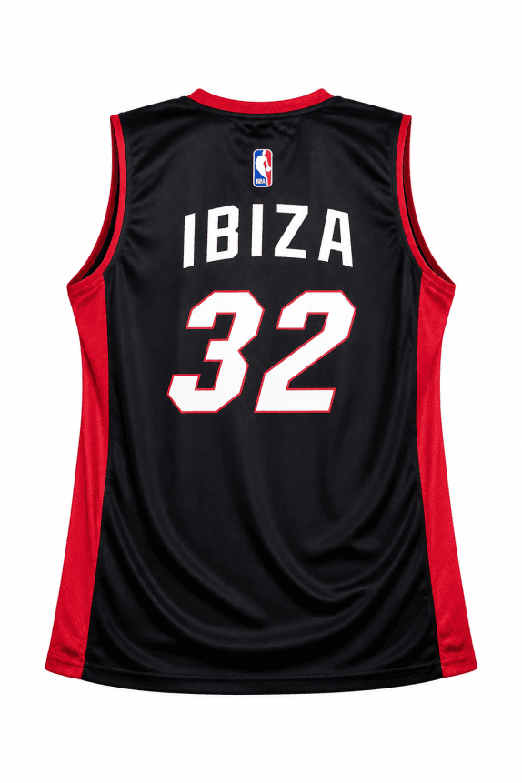 IBIZA GRAPHIC JERSEY STYLED BLACK RED ΑΝΤΡΙΚΟ PRE OWNED L
