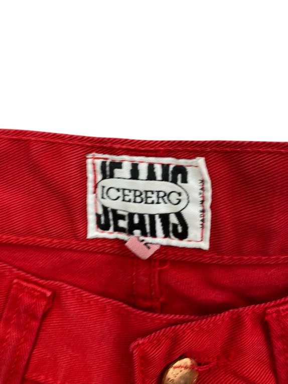 ICEBERG JEANS ΠΑΝΤΕΛΟΝΙ VINTAGE ΜΕ LOGO PATCH ΚΟΚΚΙΝΟ ΑΝΔΡΙΚΟ S