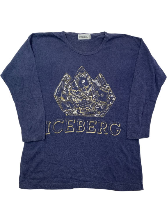 ICEBERG MAGLIA GRAPHIC NAVY DONNA PRE OWNED L