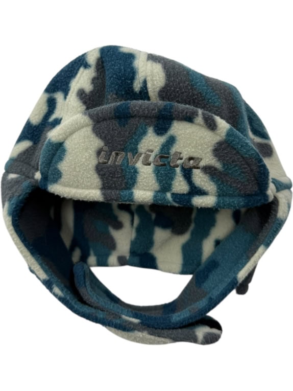 Invicta Berretto con paraorecchie in pile Vintage Logo Blu Grigio Unisex Taglia unica