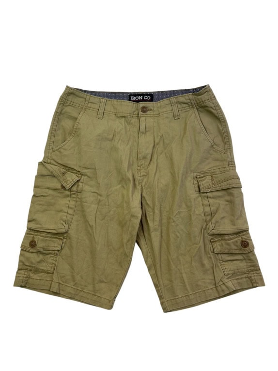 IRON CO CARGO SHORTS WORKWEAR OLIVE MEN PRE OWNED L