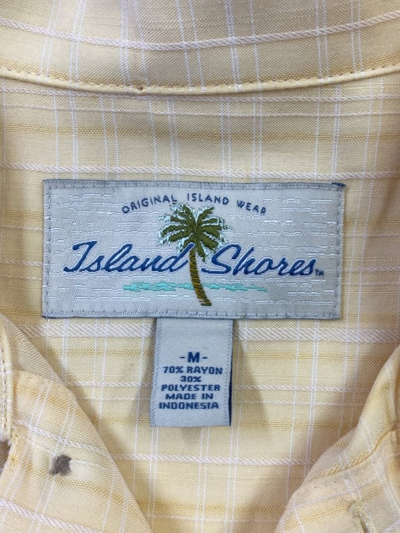 ISLAND SHORES ΠΟΥΚΑΜΙΣΟ RAYON ΠΟΥΚΑΜΙΣΟ RETRO KΙΤΡΙΝΟ ΑΝΤΡΙΚΟ PRE OWNED M
