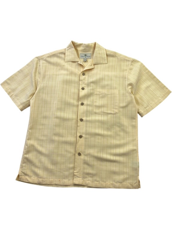 ISLAND SHORES ΠΟΥΚΑΜΙΣΟ RAYON ΠΟΥΚΑΜΙΣΟ RETRO KΙΤΡΙΝΟ ΑΝΤΡΙΚΟ PRE OWNED M