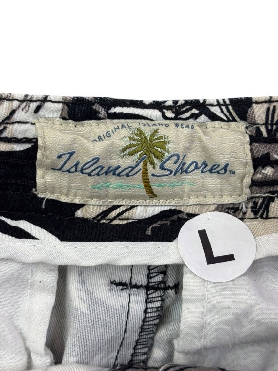 ISLAND SHORES ΒΕΡΜΟΥΔΑ CARGO TROPICAL ΜΑΥΡΟ ΑΝΤΡΙΚΟ PRE OWNED L