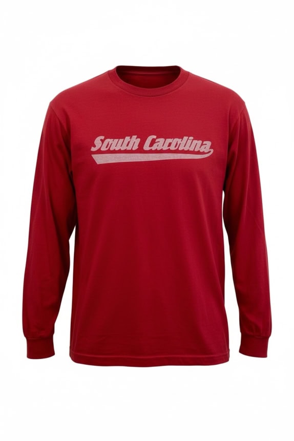 J. AMERICA ΜΠΛΟΥΖΑ ΜΑΚΡΥΜΑΝΙΚΗ SOUTH CAROLINA ΚΟΚΚΙΝΗ UNISEX L