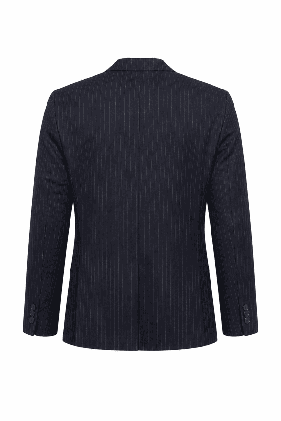 00s NIAMA BASIC BLAZER PINSTRIPE NAVY MEN PRE OWNED L