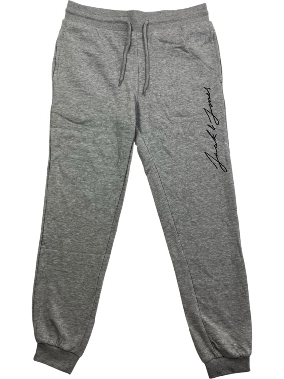 Jack & Jones Pantaloni della tuta casual con logo grigi da uomo S