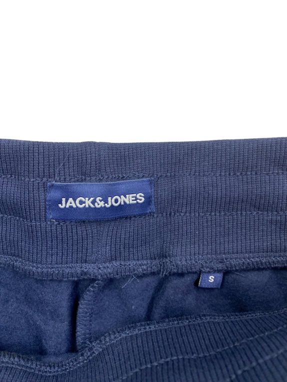 JACK & JONES Men’s Sweatpants Navy Blue Logo S (Small)