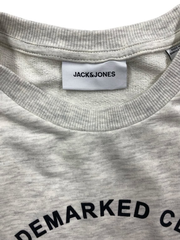 Jack & Jones Φούτερ Casual Γκρι Με Τύπωμα Ανδρικό L