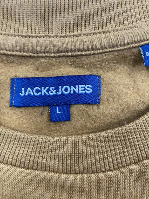 Jack & Jones Φούτερ Casual Μονόχρωμο Μουσταρδί Ανδρικό L