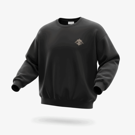 JACK & JONES Crewneck Sweatshirt Casual Graphic Logo Black Men’s L/XL