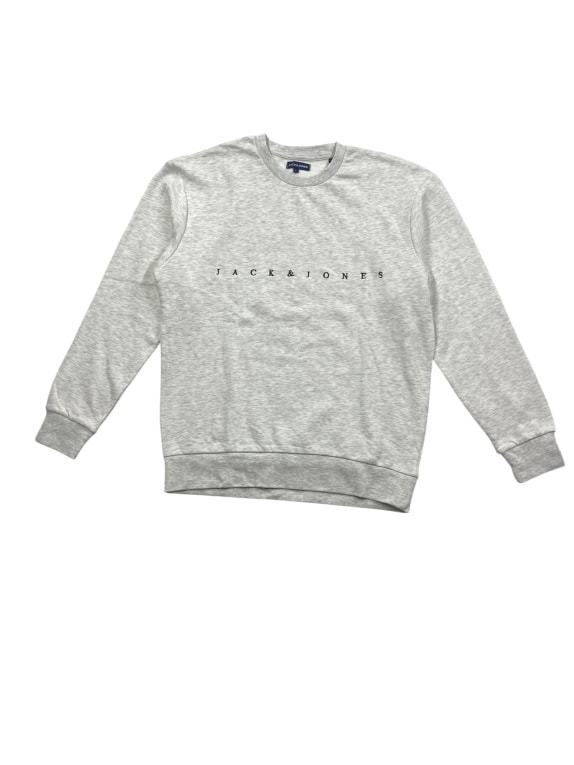 JACK & JONES Crewneck Sweatshirt Casual Logo Grey Men’s L