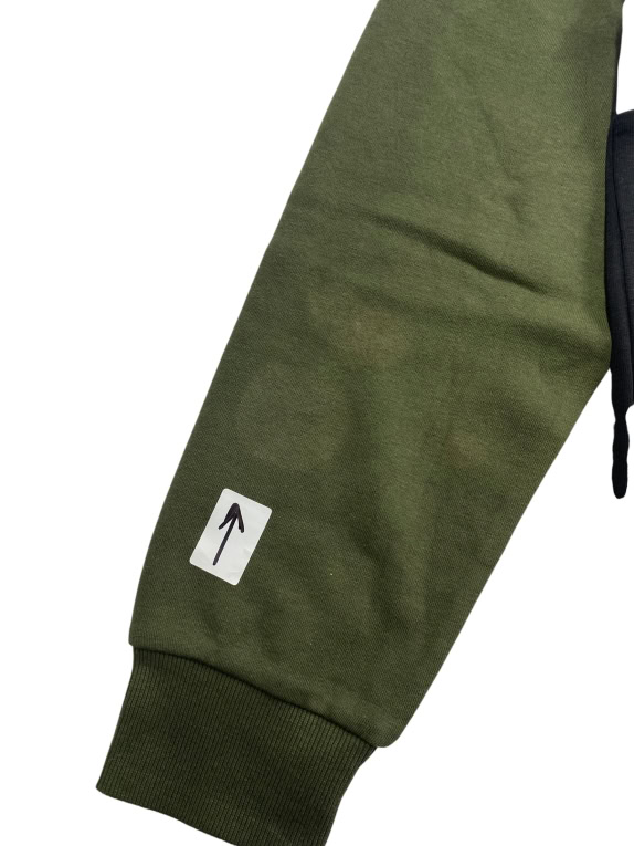 Jack & Jones Colorblock Hoodie Casual Logo Khaki Black Men’s L