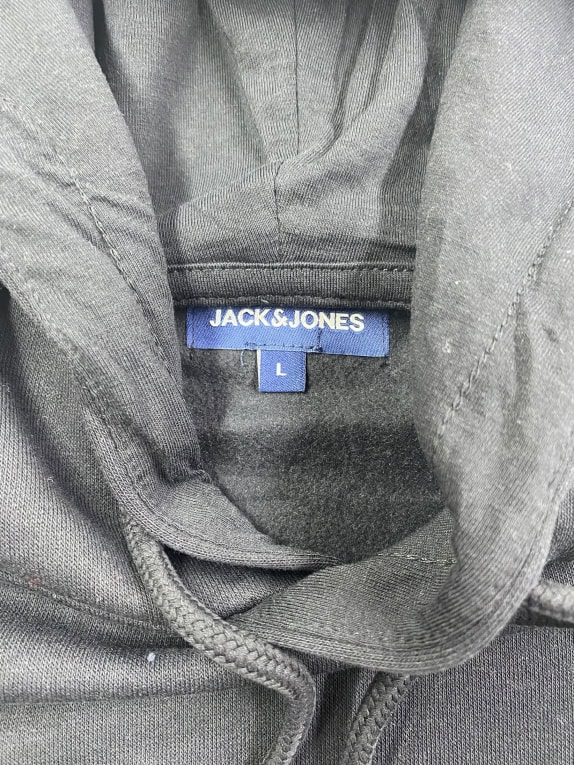 Jack & Jones Φούτερ Hoodie Μαύρο με Logo Ανδρικό L