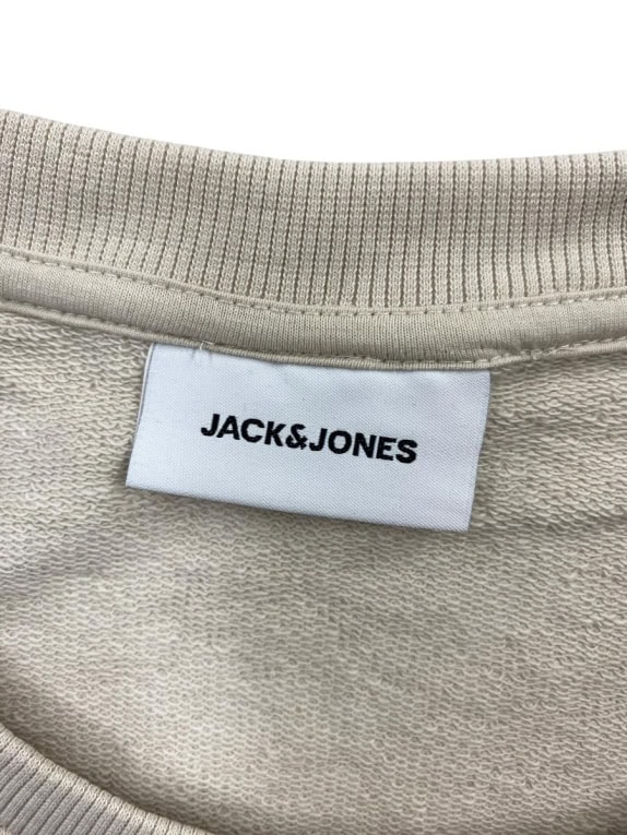 JACK & JONES Φούτερ με Σχέδιο Ήλιο Μπεζ Ανδρικό XL