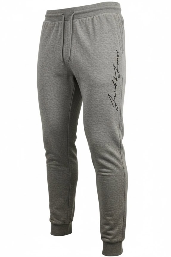 JACK & JONES Παντελόνι Φόρμας με Λογότυπο Γκρι Ανδρικό XL