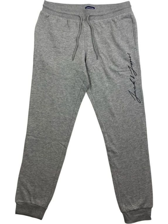 JACK & JONES PANTALONE TUTA SCRIPT LOGO GRIGIO UOMO L-XL