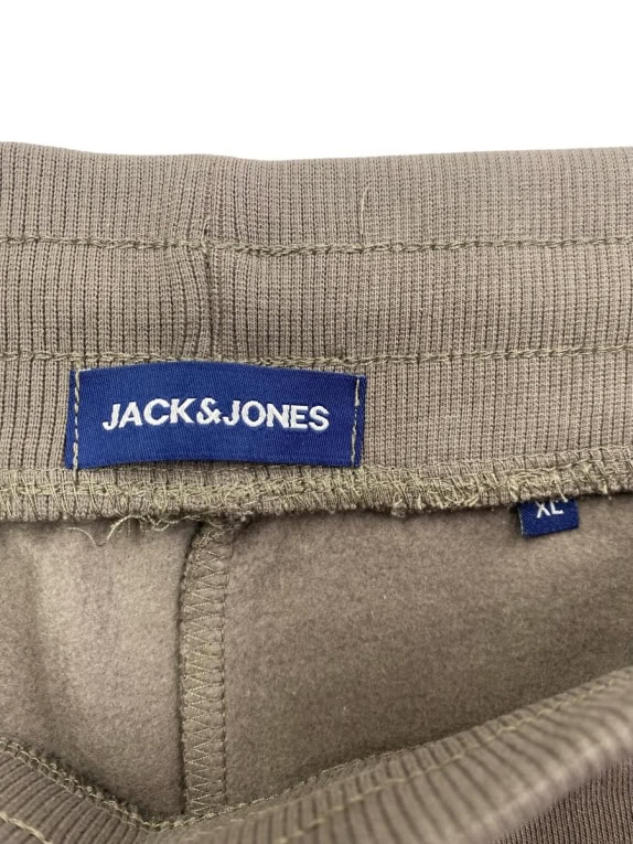JACK & JONES ΠΑΝΤΕΛΟΝΙ ΦΟΡΜΑΣ SWEATPANTS ΛΟΓΟΤΥΠΟ ΚΑΦΕ-ΜΠΕΖ ΑΝΔΡΙΚΟ XL