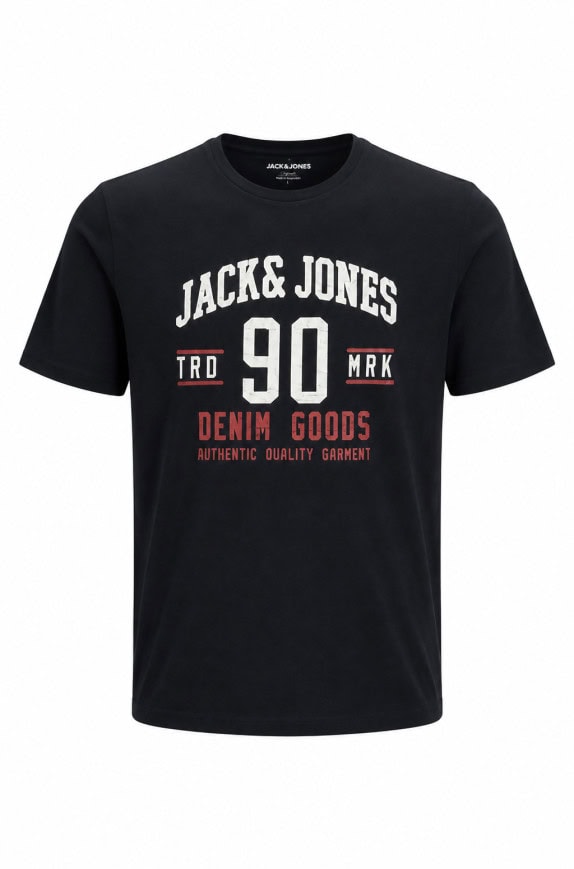 JACK AND JONES T SHIRT GRAPHIC STREETWEAR NERO UOMO PRE OWNED XL
