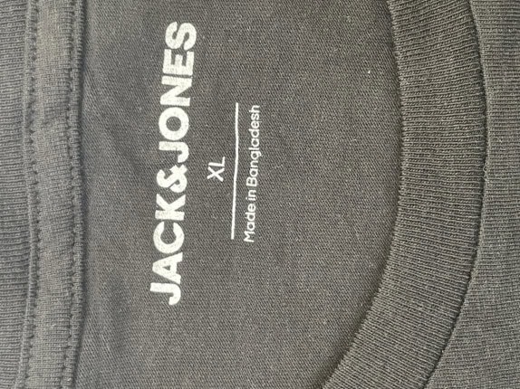 JACK AND JONES T SHIRT GRAPHIC STREETWEAR NERO UOMO PRE OWNED XL