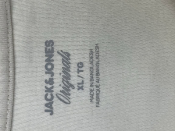 JACK AND JONES T SHIRT MINIMAL CREAM UOMO PRE OWNED XL