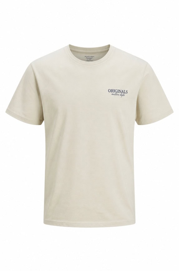 JACK AND JONES T SHIRT MINIMAL CREAM UOMO PRE OWNED XL