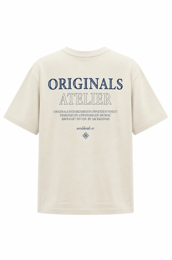 JACK AND JONES T SHIRT MINIMAL CREAM ΑΝΔΡΙΚΟ PRE OWNED XL