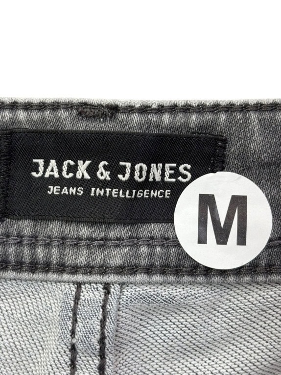 JACK AND JONES JEANS WASHED GRIGIO UOMO PRE OWNED M