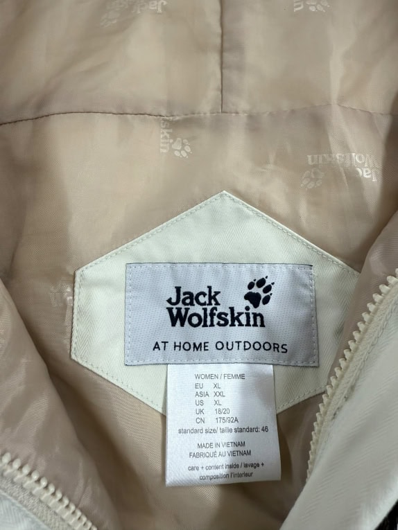 JACK WOLFSKIN Giacca outdoor da donna con logo beige da donna XL