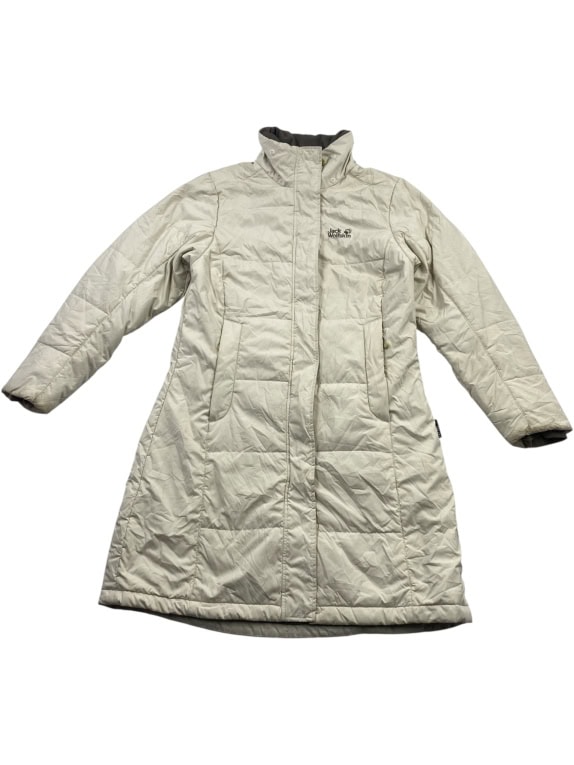 JACK WOLFSKIN Μπουφάν Puffer Vintage Λογότυπο Μπεζ Γυναικείο M