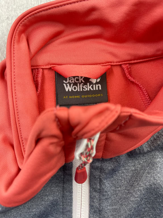 Jack Wolfskin Zip-Up Fleece Jacket Δίχρωμο Γκρι/Κοραλί Unisex