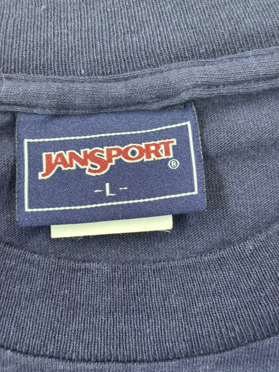 JANSPORT GRAPHIC TEE COLLEGIATE NAVY ΑΝΤΡΙΚΟ PRE OWNED L